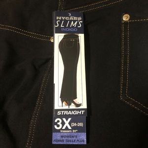 NYGÅRD SLIMS Plus Size  Indigo Straight Leg 3X